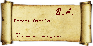 Barczy Attila névjegykártya